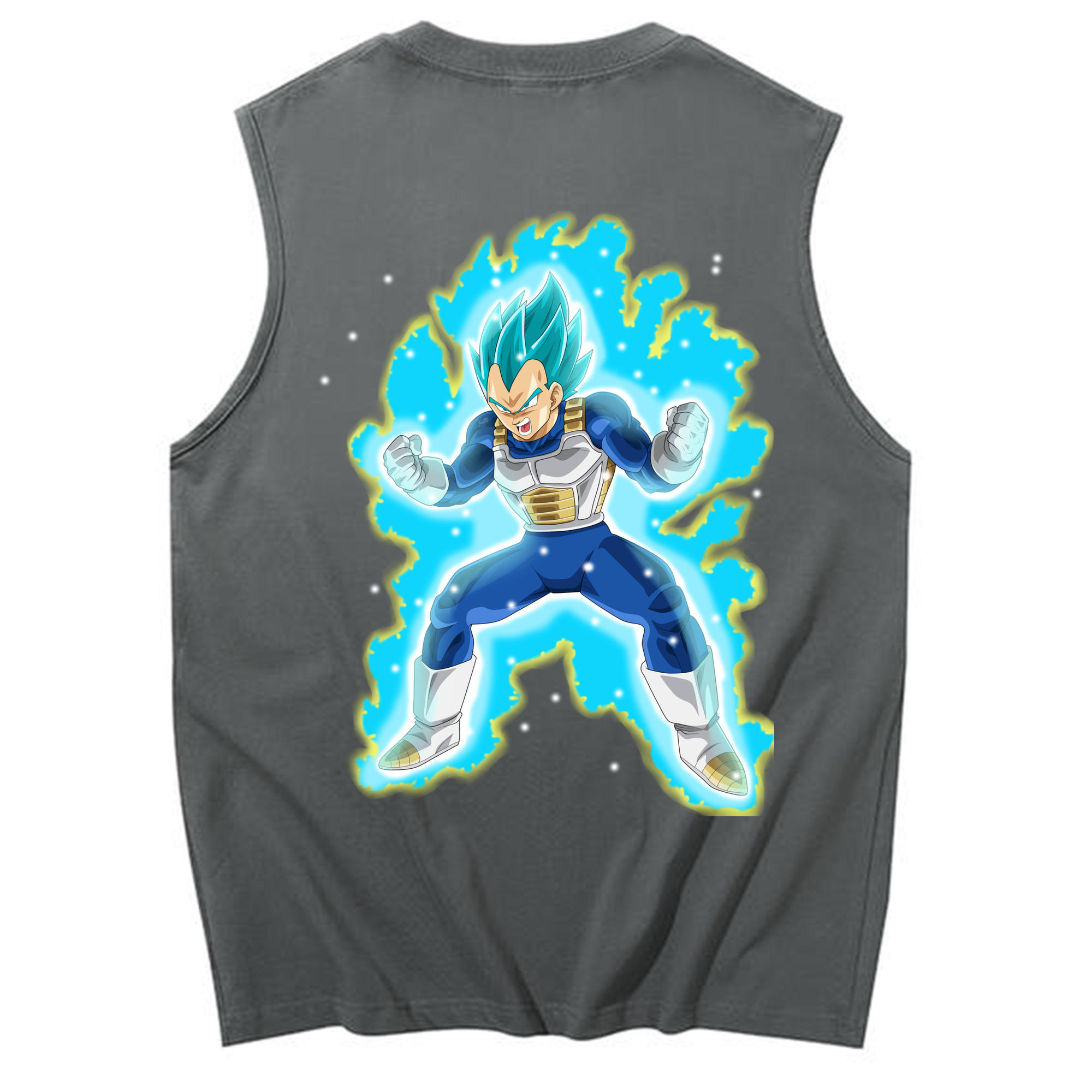 （画像用） ドラゴンボール ベジータ四世（Bejīta Yonsei）DRAGON BALL Vegeta IV コットン100％タンクトップ（背面プリント）
